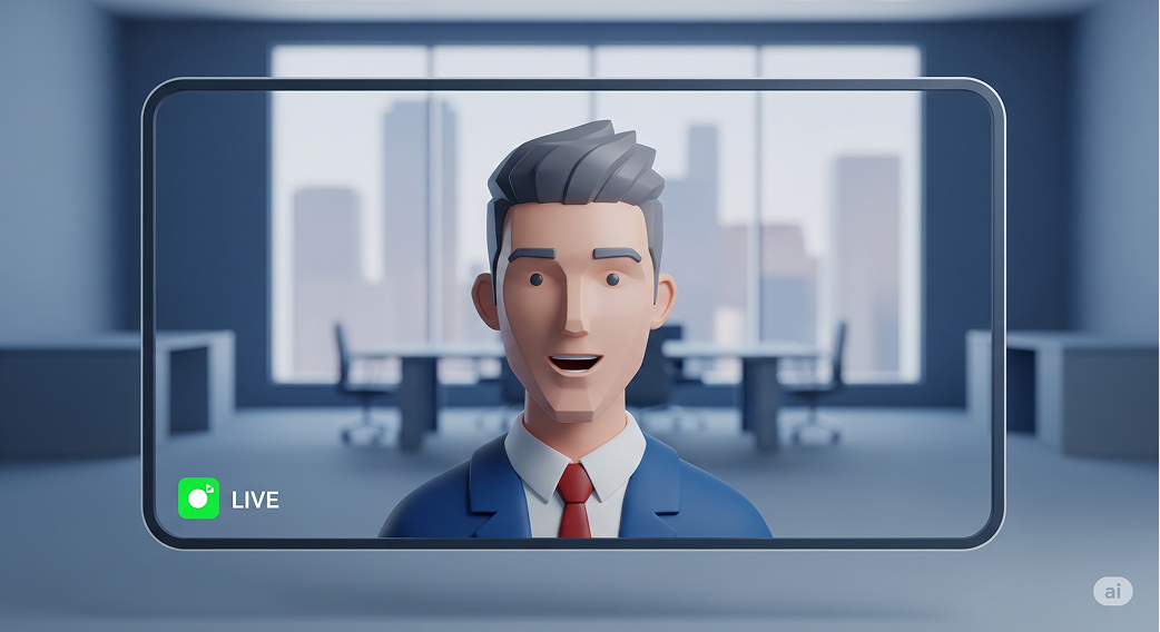 Personaje 3D en video conferencia